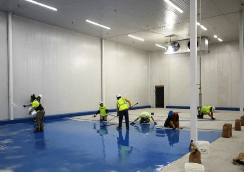 Metallic epoxy resin flooring installation for commercial and residential spaces